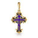 Крест из серебра с позолотой, эмалью