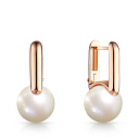 Серьги из красного золота с жемчугом