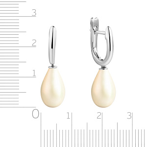 Серьги из белого золота с жемчугом