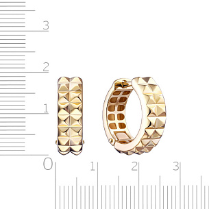 Серьги Конго из желтого золота