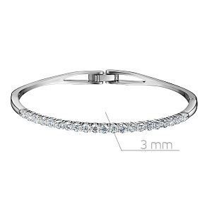 Браслет жесткий из белого золота с бриллиантами