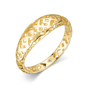 Кольцо из желтого золота с бриллиантом