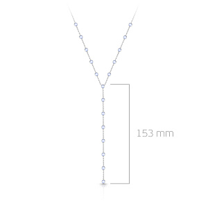 Колье из серебра с фианитом