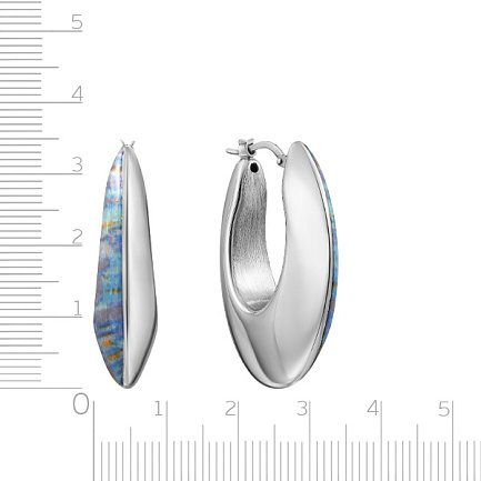 Серьги из серебра с эмалью