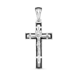 Крест из серебра с фианитами