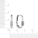 Серьги из серебра с фианитом