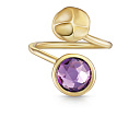 Кольцо из желтого золота с аметистом