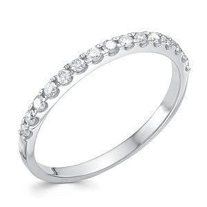 Кольцо из белого золота с бриллиантами