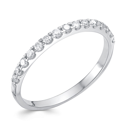 Кольцо из белого золота с бриллиантами