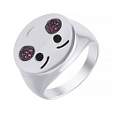 Кольцо из серебра с фианитом