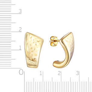 Пусеты из серебра с золочением