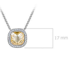 Колье из серебра с фианитом