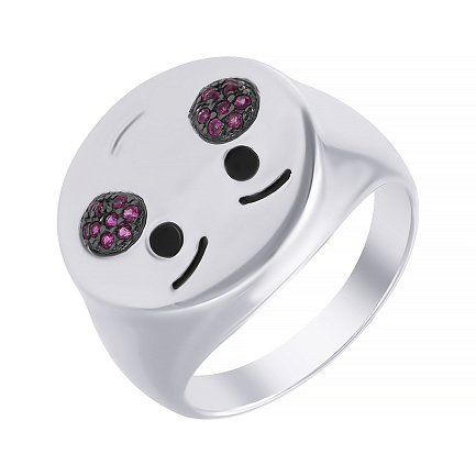 Кольцо из серебра с фианитом