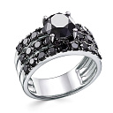 Кольцо из белого золота с бриллиантами