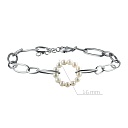 Браслет декоративный из серебра с жемчугом