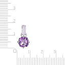 Подвеска из серебра с аметистом, эмалью