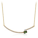 Колье из желтого золота с бриллиантами, плетение якорное