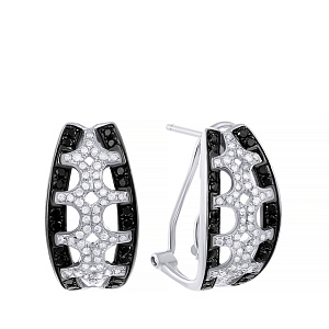 Серьги с итальянским замком