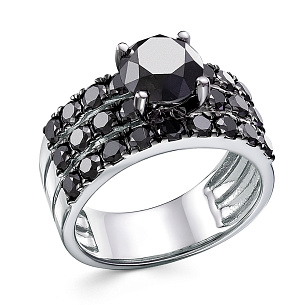 Кольцо из белого золота с бриллиантом