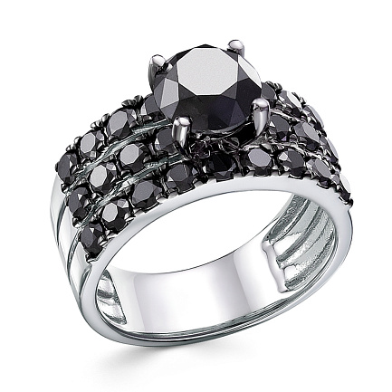 Кольцо из белого золота с бриллиантами