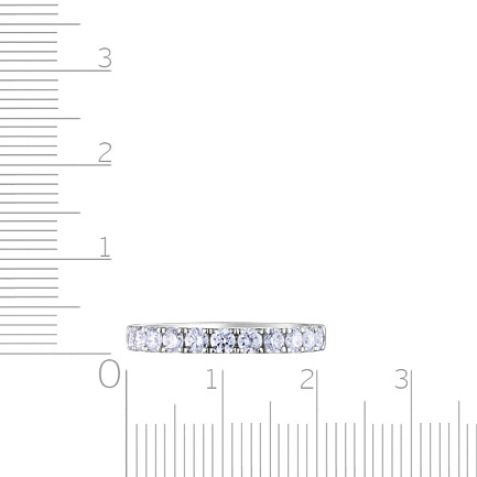 Кольцо из белого золота с бриллиантами