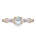 Кольцо из белого золота с фианитом