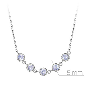 Колье из серебра с фианитом