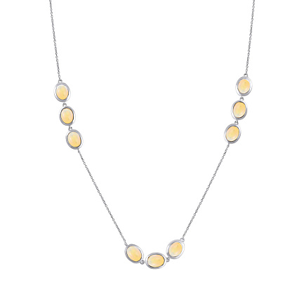 Колье из серебра с опалом