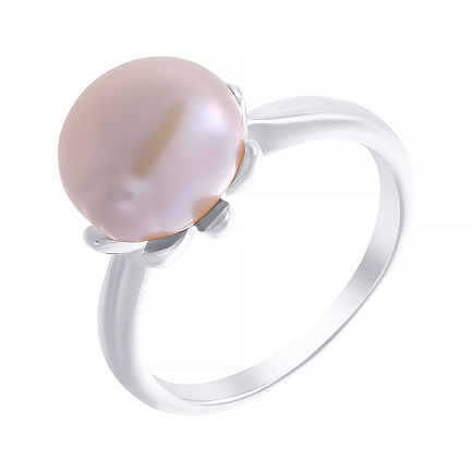 Кольцо из серебра с жемчугом