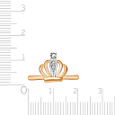 Кольцо из красного золота с фианитом