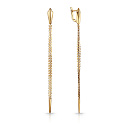 Серьги с английским замком из серебра с позолотой