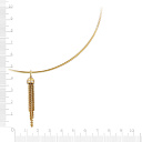 Колье из желтого золота с бриллиантами, плетение якорное