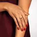 Кольцо из желтого золота с сапфиром