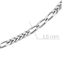 Браслет автомат из серебра, плетение комбинированная панцирная 3х5