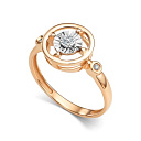 Кольцо из красного золота с бриллиантами