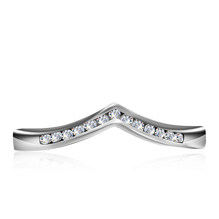 Кольцо из белого золота с бриллиантами