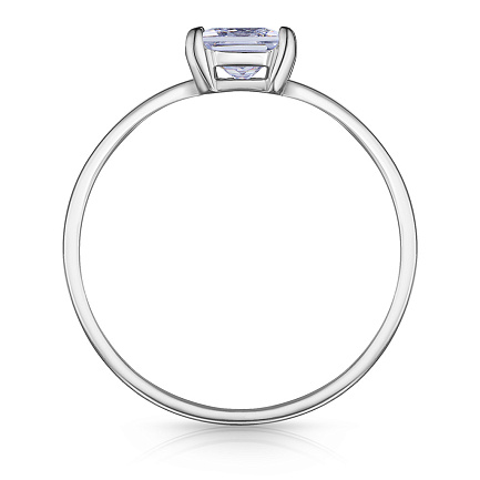 Кольцо из серебра с фианитом