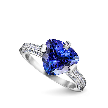 Кольцо из белого золота