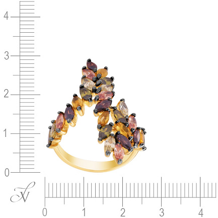 Кольцо из серебра с фианитом