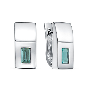 Серьги с английским замком из серебра