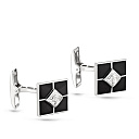 Запонки из серебра с фианитами