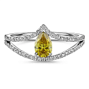 Кольцо из белого золота с бриллиантами