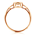 Кольцо из красного золота с фианитом