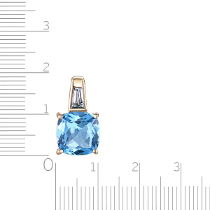 Подвеска из желтого золота с топазом