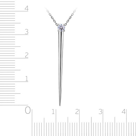 Колье из белого золота с бриллиантом