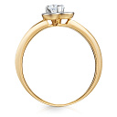 Кольцо помолвочное из желтого золота с бриллиантом