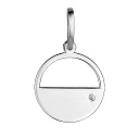 Подвеска из белого золота с бриллиантом