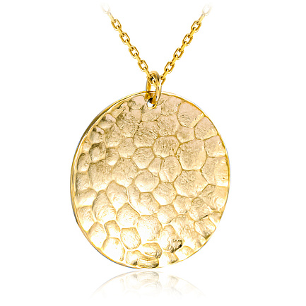 Колье из желтого золота, плетение якорное