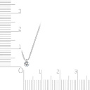 Колье из белого золота с бриллиантом, плетение панцирное