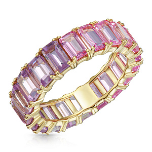 Кольцо из желтого золота с сапфирами